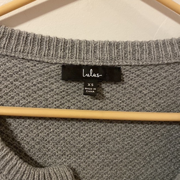 Cold Days Grey Knit Oversized Sweater Top - Picture 6 of 6